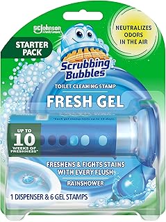 Scrubbing Bubbles Toilet Gel Stamps, Fresh Gel Toilet Cleaning Stamps, Helps Keep Toilet Clean and Helps Prevent Limescale...