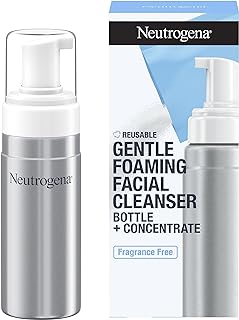Neutrogena Reusable Gentle Foaming Facial Cleanser Starter Kit, Fragrance-Free Face Wash Concentrate is Gentle Enough for ...