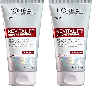L'Oreal Paris Revitalift Bright Reveal Anti-Aging Facial Cleanser with Glycolic Acid 5 fl. oz (Pack of 2)