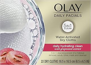 Olay 4-In-1 Daily Facial Cloths, Normal Skin 33 Count, Packaging May Vary