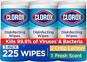 Clorox Disinfecting Wipes Value Pack, Household Essentials, 75 Count, Pack of 3 (Package May Vary)