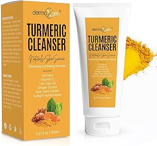 DERMAXGEN Turmeric Facial Cleanser - Natural Anti Aging Exfoliating, Nourish & Glowing Cleanser for Clearing Acne Scars, A...