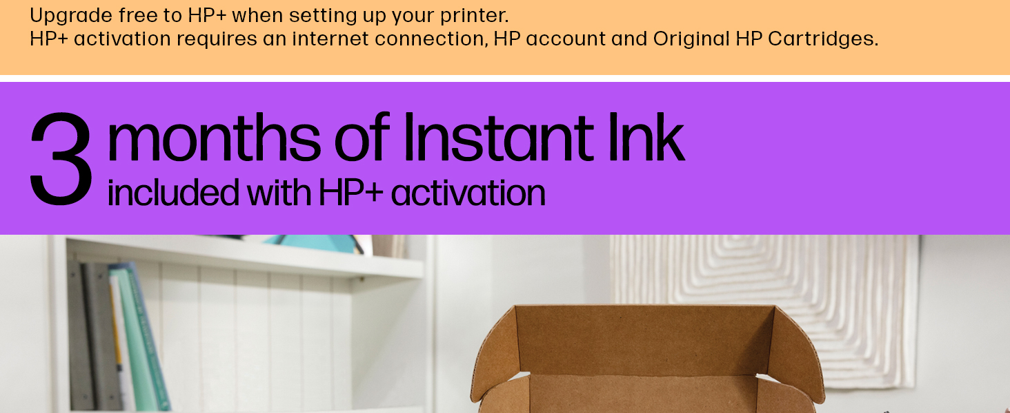 hp+ smart printing system Instant Ink offer cartridge delivery recycling wireless printing