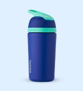 Owala Kids Flip Insulated Stainless-Steel Water Bottle with Straw and Locking Lid, 14-Ounce, Blue...