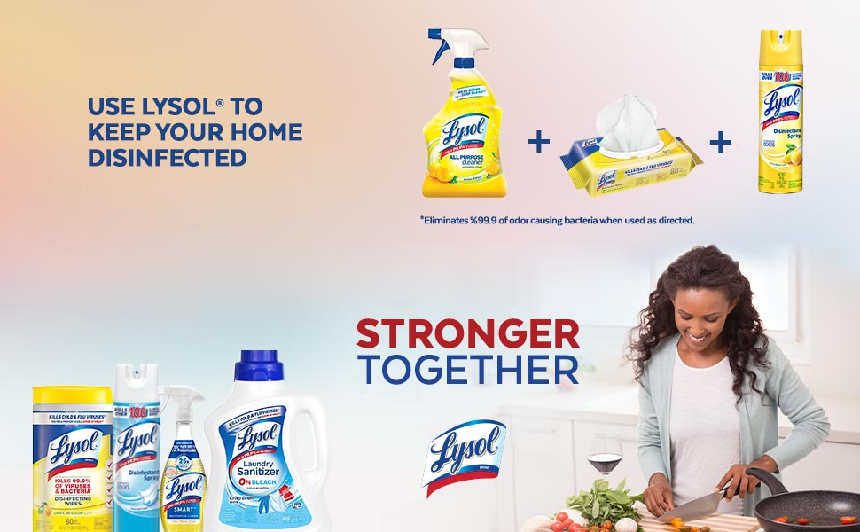 Use Lysol to keep your home disinfected