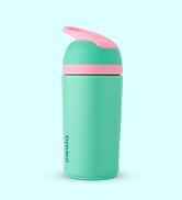 Owala Kids Flip Insulated Stainless-Steel Water Bottle with Straw and Locking Lid, 14-Ounce, Teal...