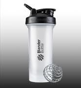 BlenderBottle Classic V2 Shaker Bottle Perfect for Protein Shakes and Pre Workout, 28-Ounce, Clea...