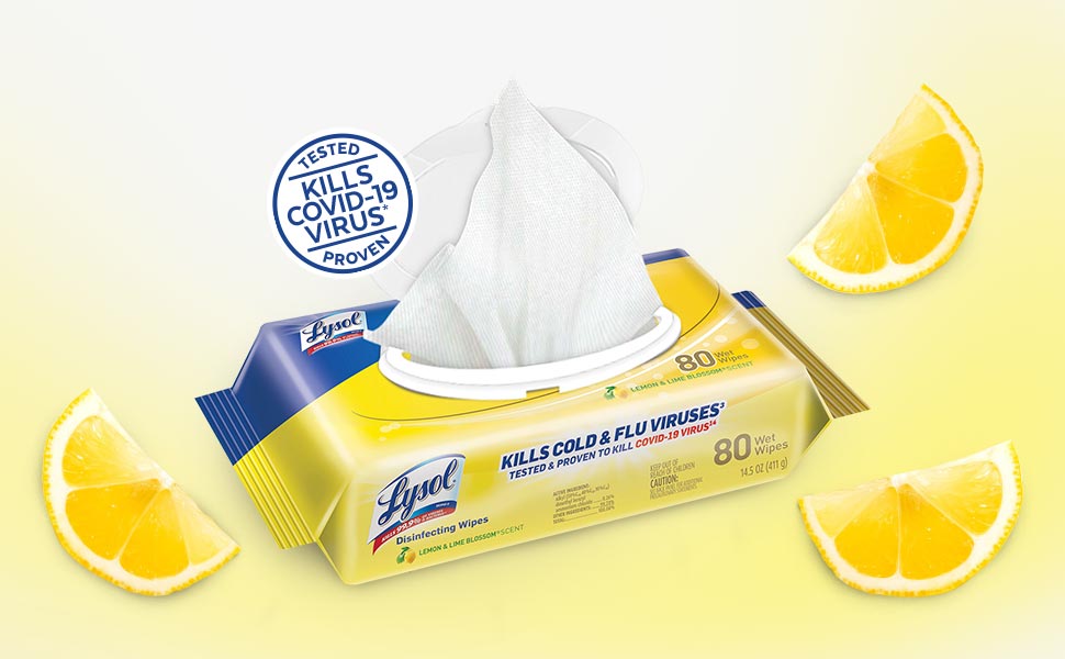 Lysol Flatpack Wipes - Lemon 80ct