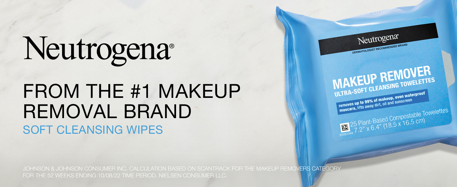 Neutrogena the number 1 makeup removal brand, facial skin care products
