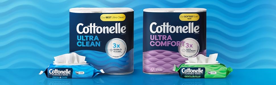 pair cottonelle toilet paper with wipes