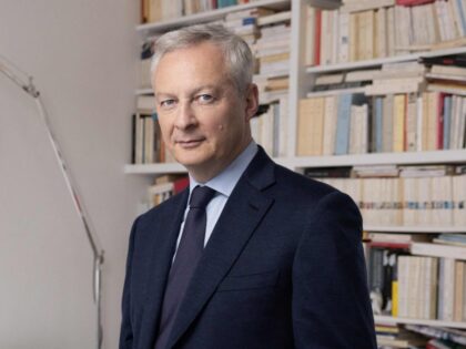 French Minister for the Economy and Finances Bruno Le Maire poses during a photo session a