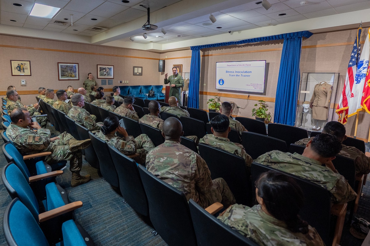 Lt. Col. John Rolsen, AFRC’s lead Stress Inoculation instructor and curriculum developer, discusses the development of trainees as the most important part of this Stress Inoculation program as they progress through the scenarios and feedback given by the evaluators.