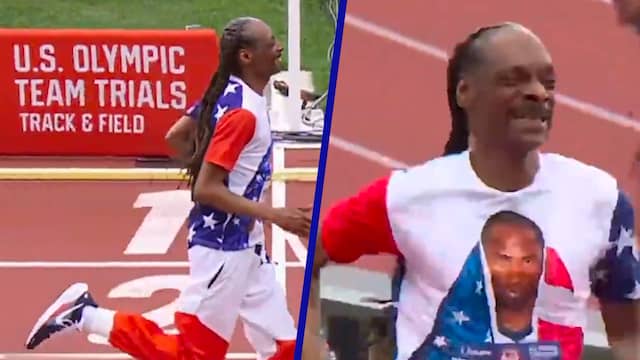 Snoop Dogg sprint 200 meter op olympisch kwalificatietoernooi