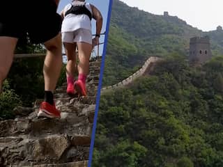 Hardlopers trotseren duizenden treden langs Chinese Muur