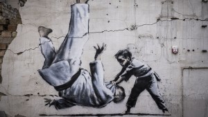 Banksy schafft Kunstwerke in der Ukraine