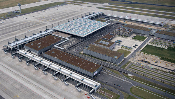 Der neue Flughafen Berlin Brandenburg im Jahr 2018.
