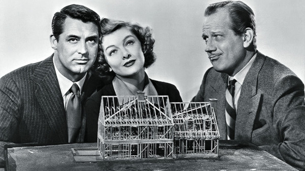 Erfolgsbild von einst: Der Traum vom Haus als Symbol von Aufstieg – Cary Grant, Myrna Loy und Melvyn Douglas in der Filmkomödie „Nur meiner Frau zuliebe“