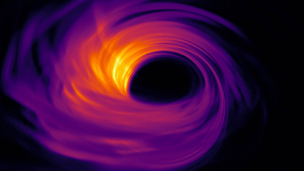 Simulation des supermassereichen Schwarze Lochs im Zentrum unserer Milchstraße
