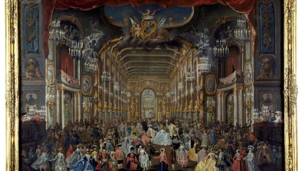 Aloys Winterling schrieb seine Dissertation über Tanzvergnügungen am Hof des Kölner Kurfürsten Clemens August, hier ein solches auf einem Gemälde des Hofmalers Rousseau.