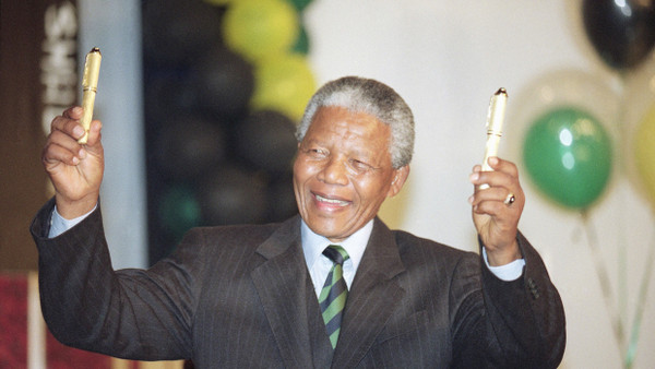 Nelson Mandela 1994 in Johannesburg