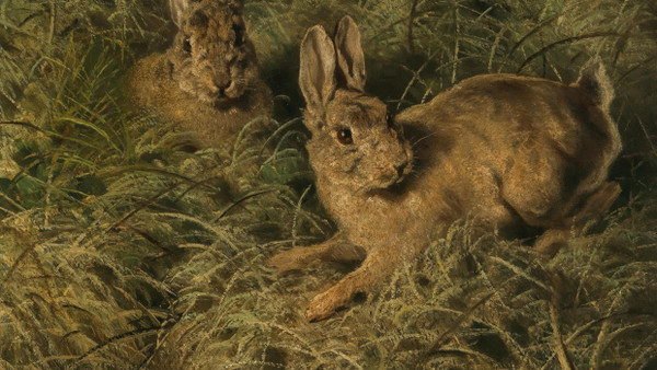 Echter Renner: Ferdinand von Rayskis Ölbild „Wilde Kaninchen im Grase“ spielte im Wiener Dorotheum mit gebühren 43.520 Euro ein.