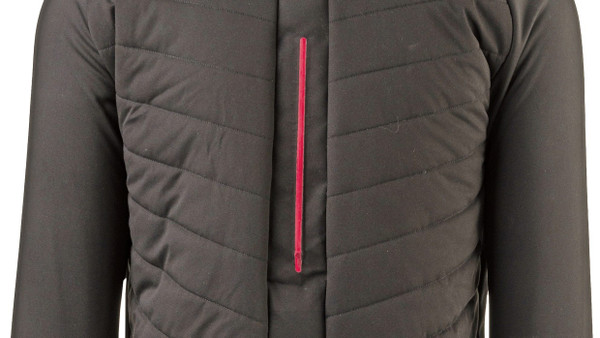 Mit Akku und einem futuristischen, roten Leuchtstreifen ausgestattet: „Deep Winter Thermojacke“ von AGU.