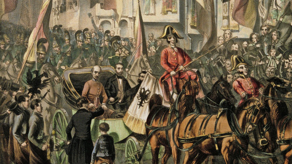 Ankunft des Reichsverwesers: Erzherzog Johann von Österreich wurde am 11. Juli 1848 frenetisch begrüßt.