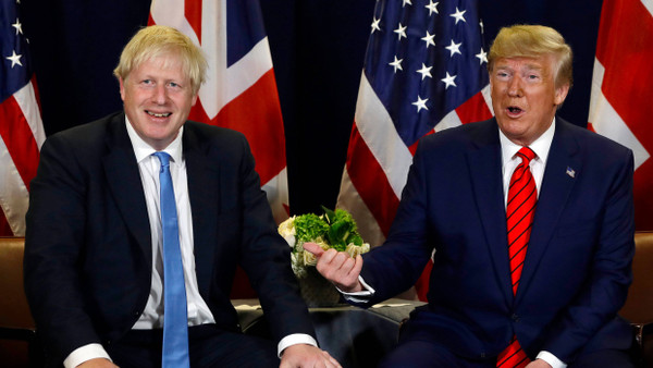 Der britische Premier Boris Johnson und der amerikanische Präsident Donald Trump am Rande der UN-Generalversammlung im September 2019