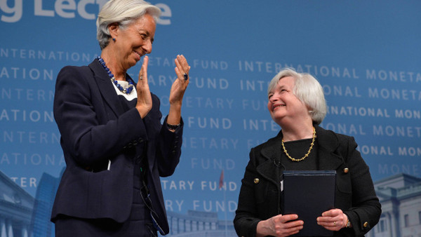 Scheinen sich zu verstehen: EZB-Präsidentin Christine Lagarde und Amerikas Finanzministerin Janet Yellen.