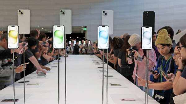 Run auf das neue Telefon: Präsentation des iPhone 15 am Apple-Sitz im kalifornischen Cupertino.