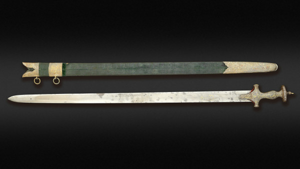 Aus dem Schlafgemach Tipu Sultans: Das Schwert mit kunstvoll gestaltetem Griff wechselte für 14 Millionen Pfund inklusive Aufgeld den Besitzer.