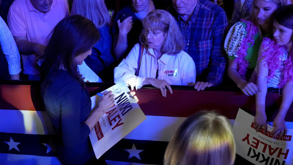 Millionen enttäuschter Anhänger: Haley am 4. März bei einer Kundgebung in Fort Woth im Staat Texas