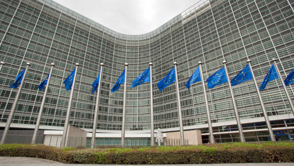 Das Gebäude der EU Kommission in Brüssel.