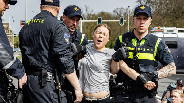 Greta Thunberg am Samstag in den Niederlanden