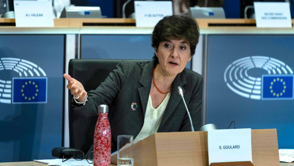 Sylvie Goulard bei ihrer Anhörung im Europäischen Parlament am 10. Oktober 2019. Nach dem Termin wurde sie als EU-Kommissarin in Ursula von der Leyens neuer Kommission abgelehnt.