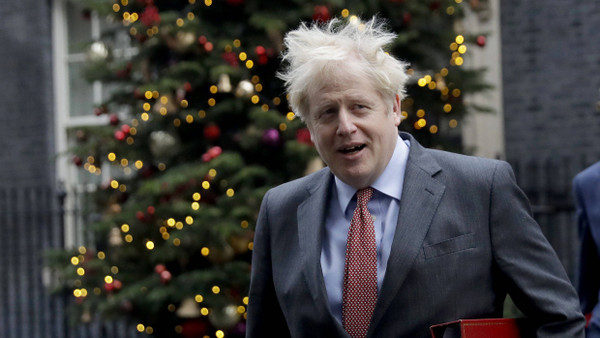 Britischer Premier Johnson am 8. Dezember in Downing Street 10