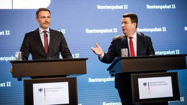 Finanzminister Christian Lindner und Arbeitsminister Hubertus Heil am Dienstag in Berlin