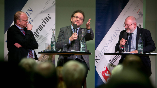 Na, hören Sie mal: Jasper von Altenbockum, Heribert Prantl und Werner D’Inka (von links) beim Bürgergespräch
