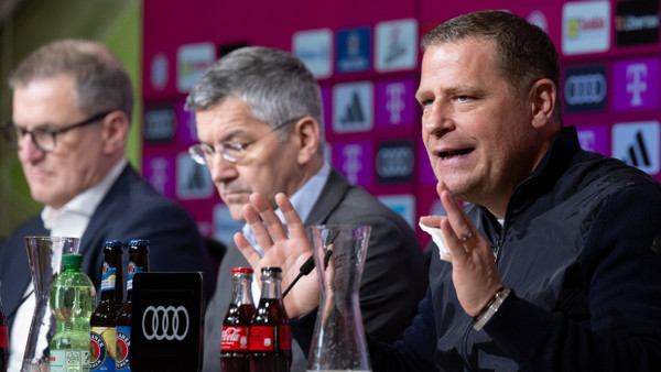Soll die Münchner in erfolgreiche Zeiten führen: Sportvorstand Max Eberl (rechts) neben Bayern-Präsident Herbert Hainer