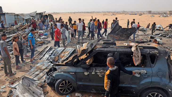 Mehr Legitimität durch einen eigenen Staat? Palästinenser versammeln sich am 27. Mai nach einem israelischen Luftschlag auf Rafah.