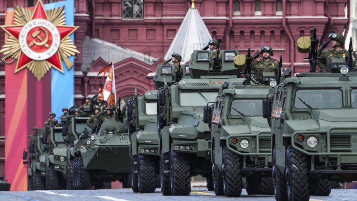 Kriegsgedenken in Moskau: Probe für die große Militärparade, die am 9. Mai stattfinden soll
