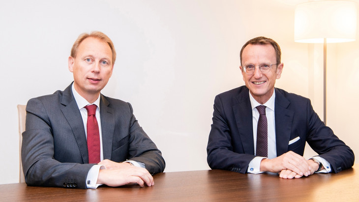 Roland Schubert ist seit Mitte 2017 CEO der LGT Bank AG (links), und Andreas Loretz ist Bereichsleiter Deutschland/Österreich.