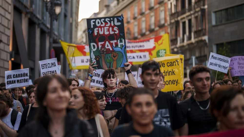 Fridays For Future demonstrierte im September auch in Madrid.