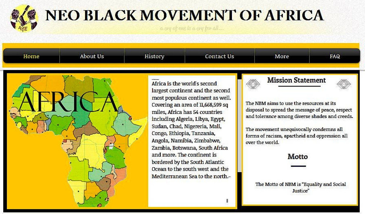 The official homepage of the Neo-Black Movement of Africa