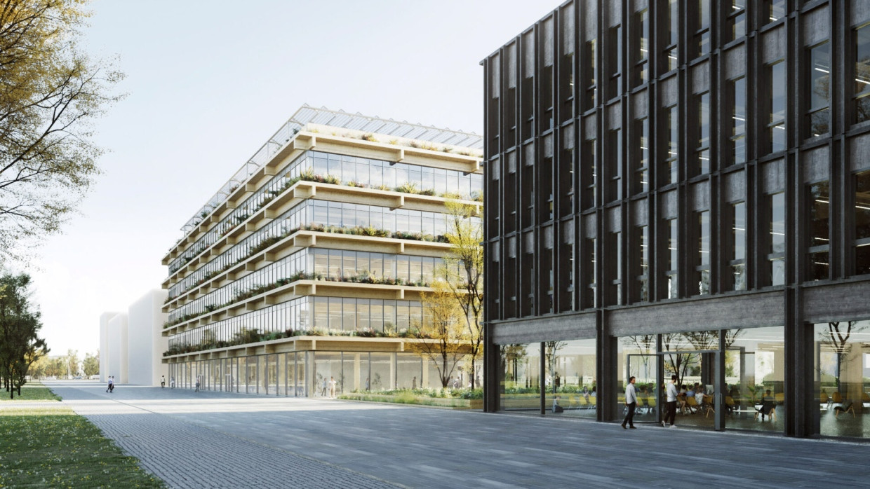 Ehrgeiziges Zukunftsmodell: der im Bau befindliche Campus der TU Nürnberg