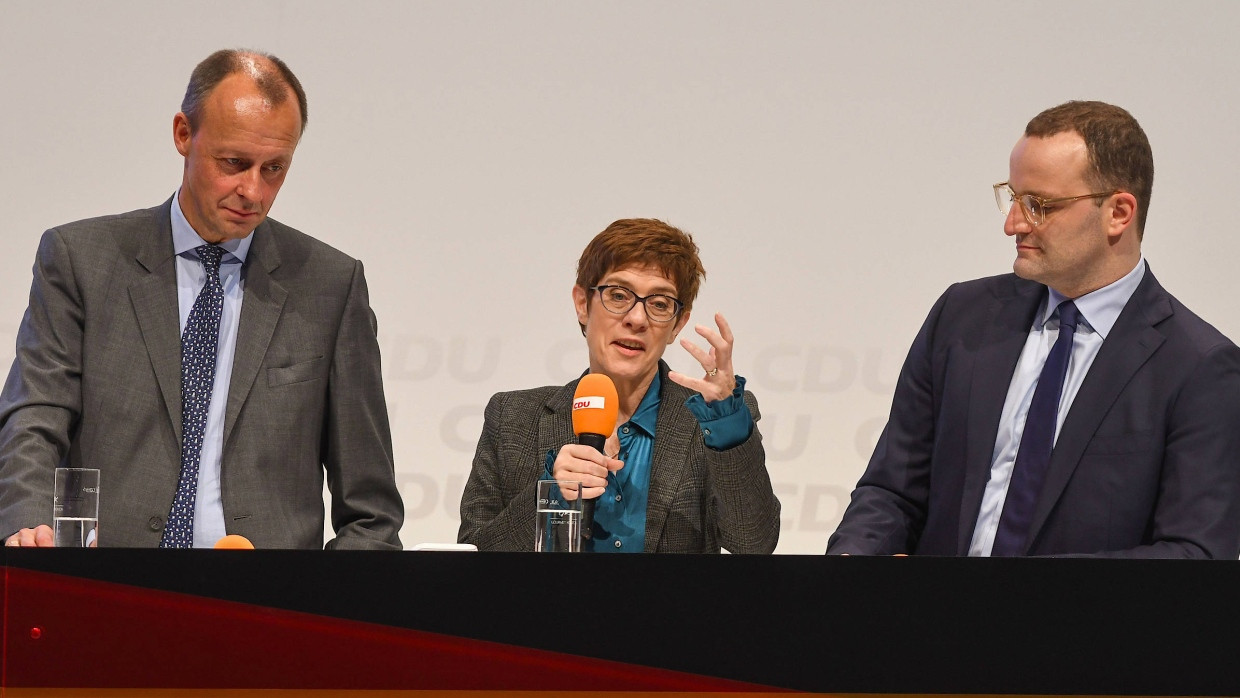 Werben um die Gunst der CDU-Basis: Friedrich Merz, Annegret Kramp-Karrenbauer und Jens Spahn.