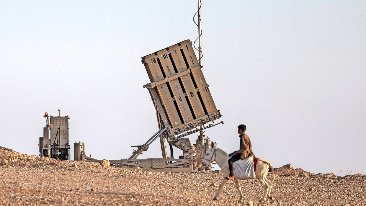 Ein israelisches Iron-Dome-Abwehrsystem im Süden der Negev-Wüste