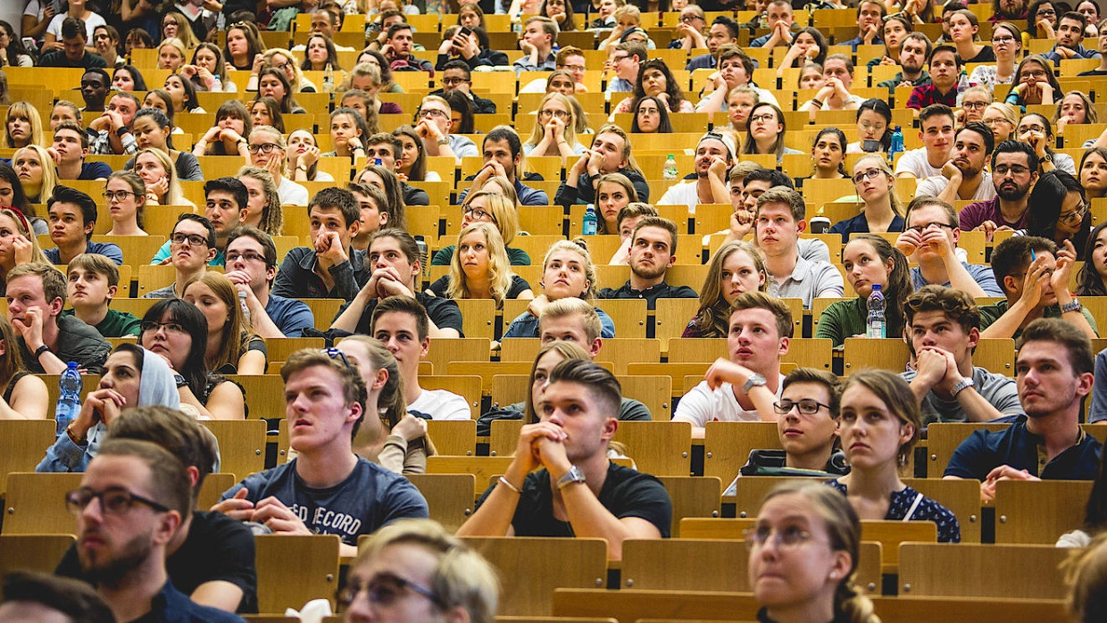 Ganz schön voll: Hörsaal an der Goethe-Universität Frankfurt