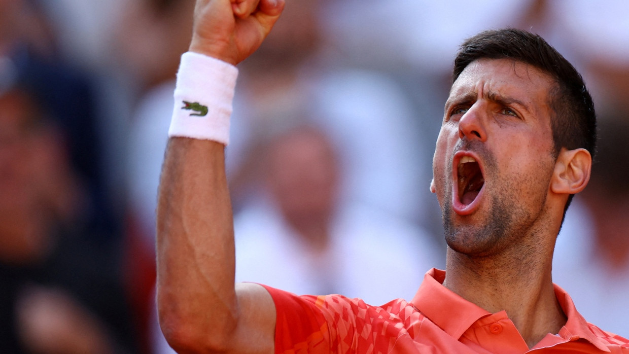 Die Erleichterung: Novak Djokovic gewinnt sein Duell im Viertelfinale.