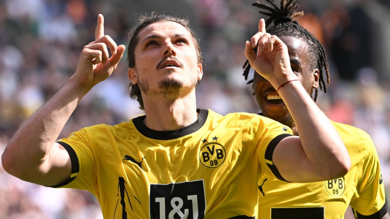 Marce Sabitzer erzielte beide Tore für Dortmund in Gladbach.